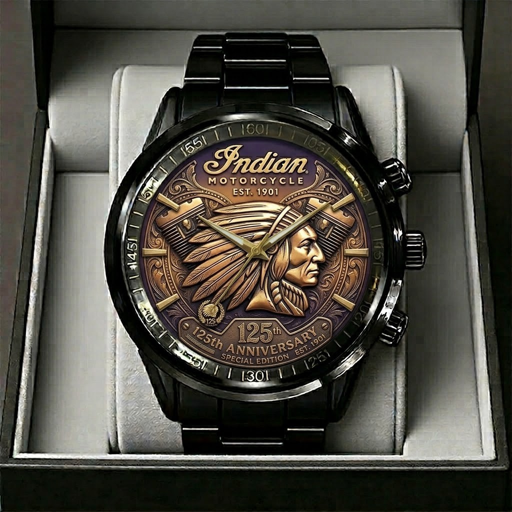 Indian Motorcycle 125th Stainless Steel Watch HT236264