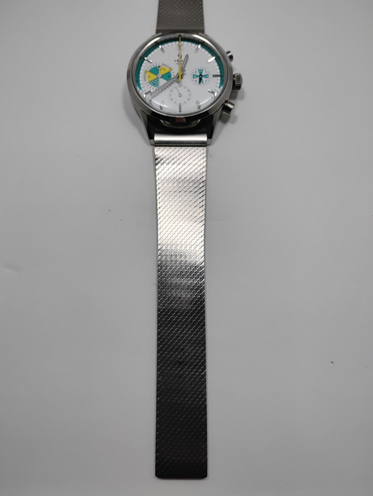 Watchgecko 19mm Milanese Mesh Watch Bracelet Yema Yachtingraf Superman Navygraf