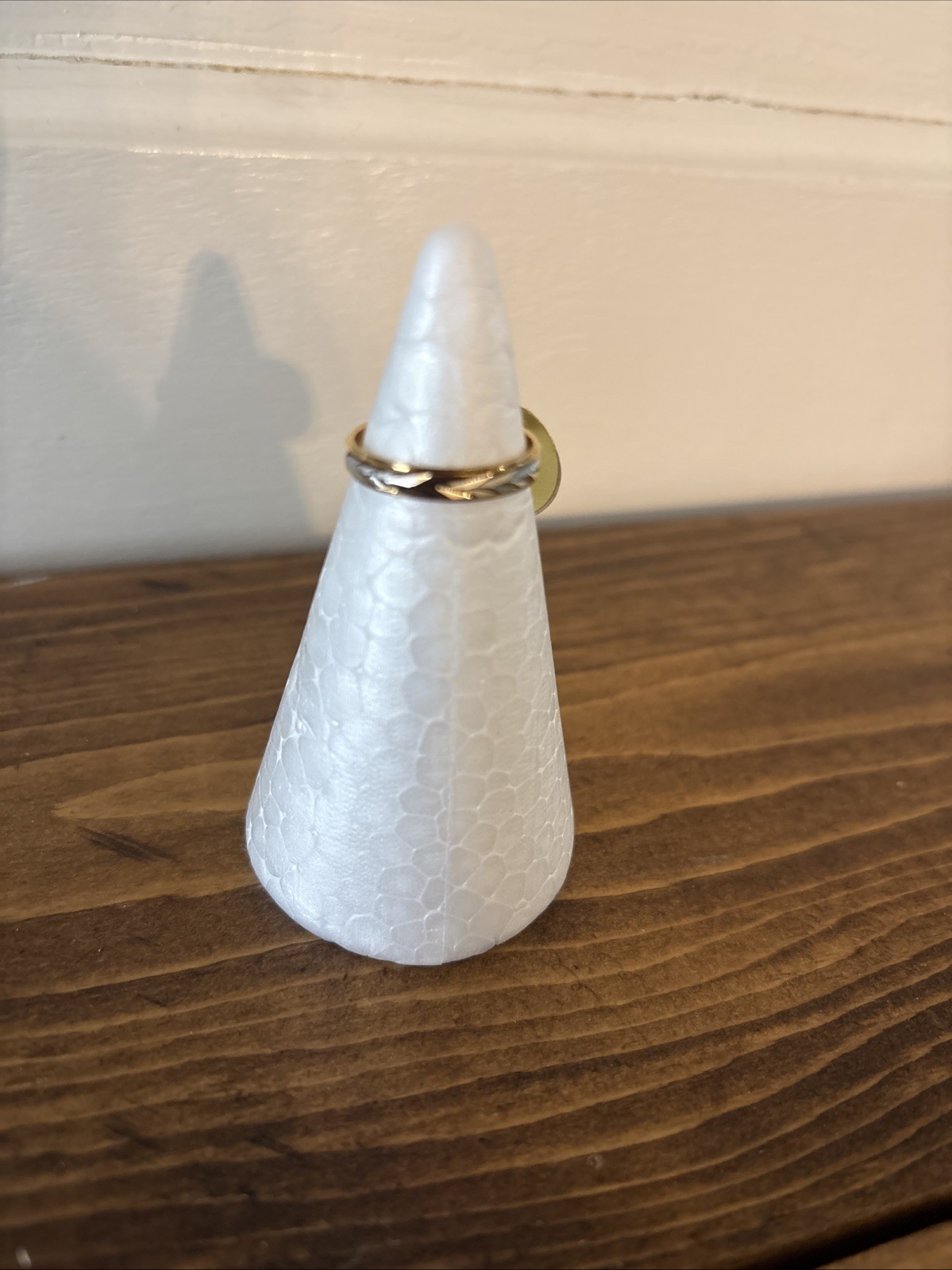 Merlite Dura-Klad 14K Yellow Gold Electroplate Ring Size 8 Chevron Band