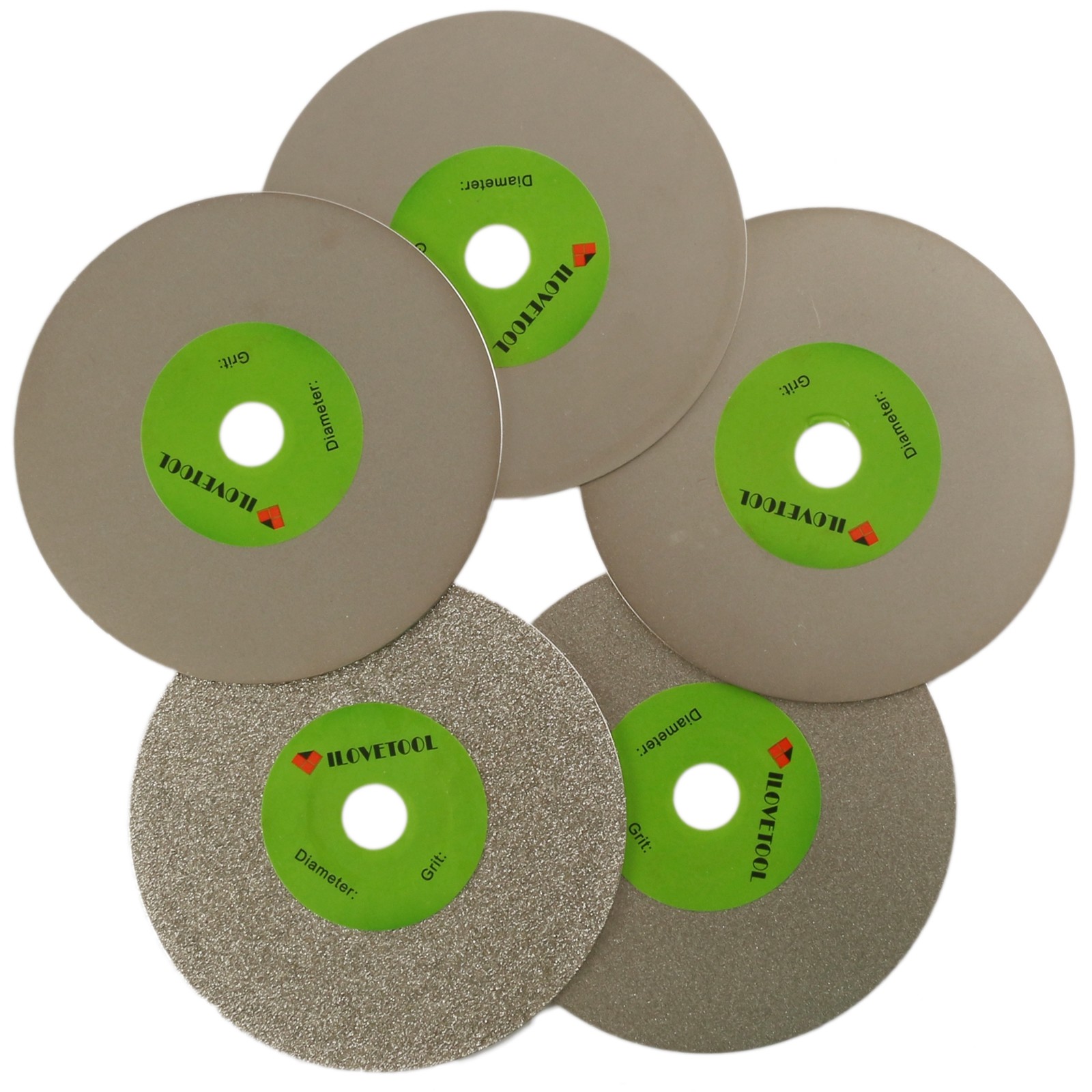 5 inch(125mm) Diamond Grinding Wheel 60-3000 Grit Coated Flat Lap Disc Lapidary