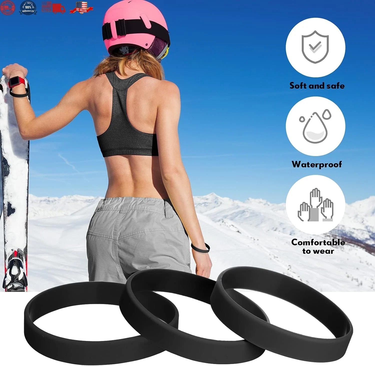 12 Pieces Rubber Bracelets, Solid Color Silicone Wristbands, Multi-Pack Blank Wr