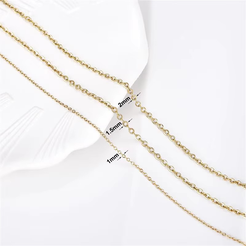 10pcs 45-60cm Stainless Steel O-Shape Chain Necklace Findings Jewelry Making NEW