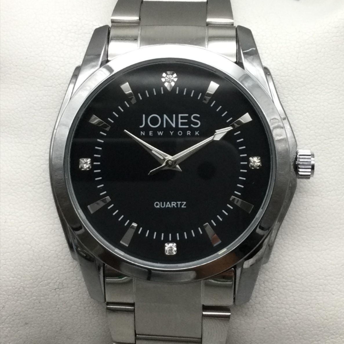 Jones New York Mens Watch 42mm Black Dial Silver Tone Bracelet JNW4219M 8.25″