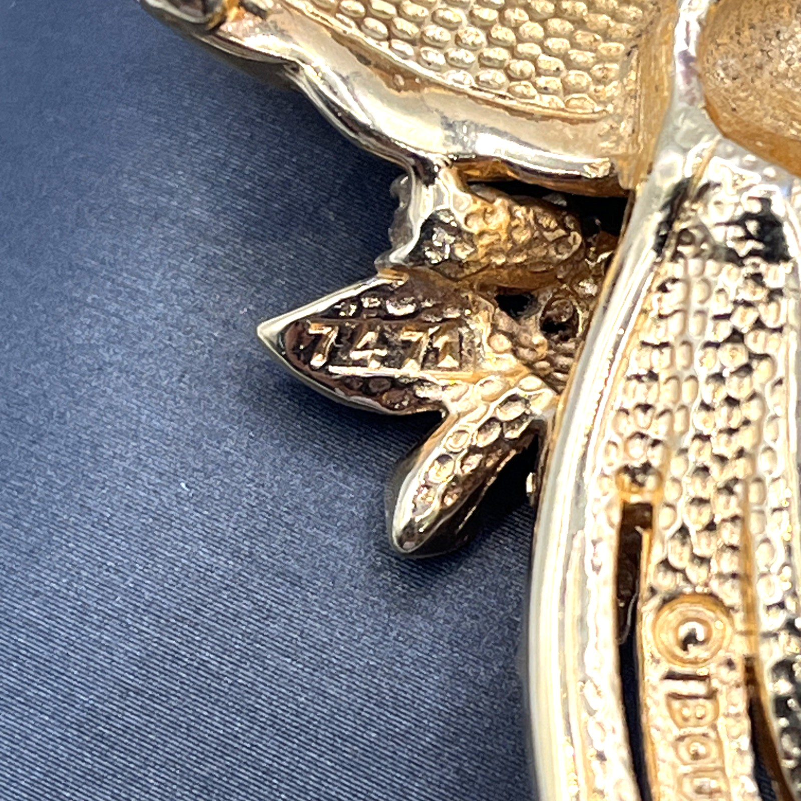 Vintage Marcel Boucher Brooch Bird of Paradise Brooch Gold Tone Plated 4″