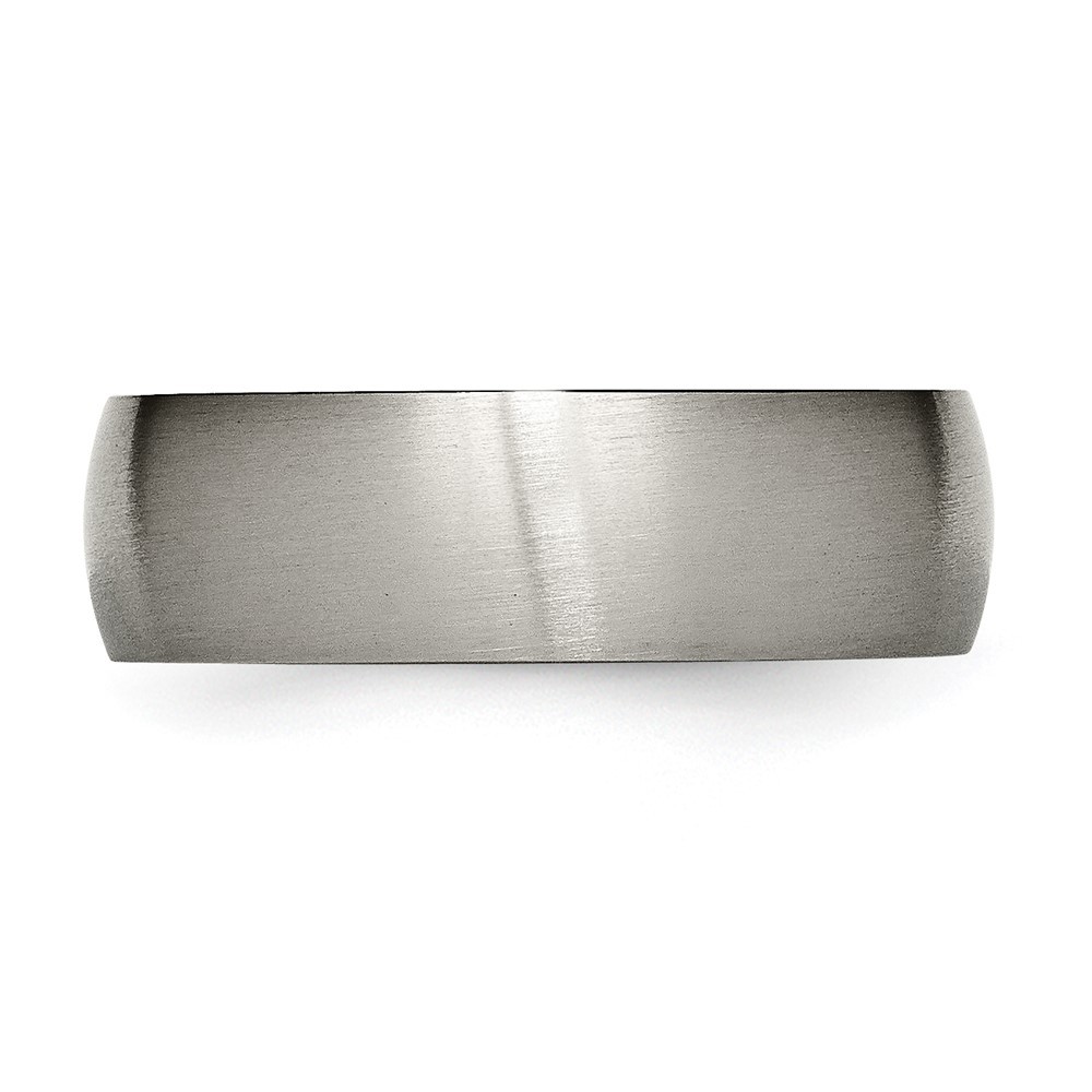 Titanium Brushed 7mm Half Round Wedding Band Ring Size 14 for Men’s