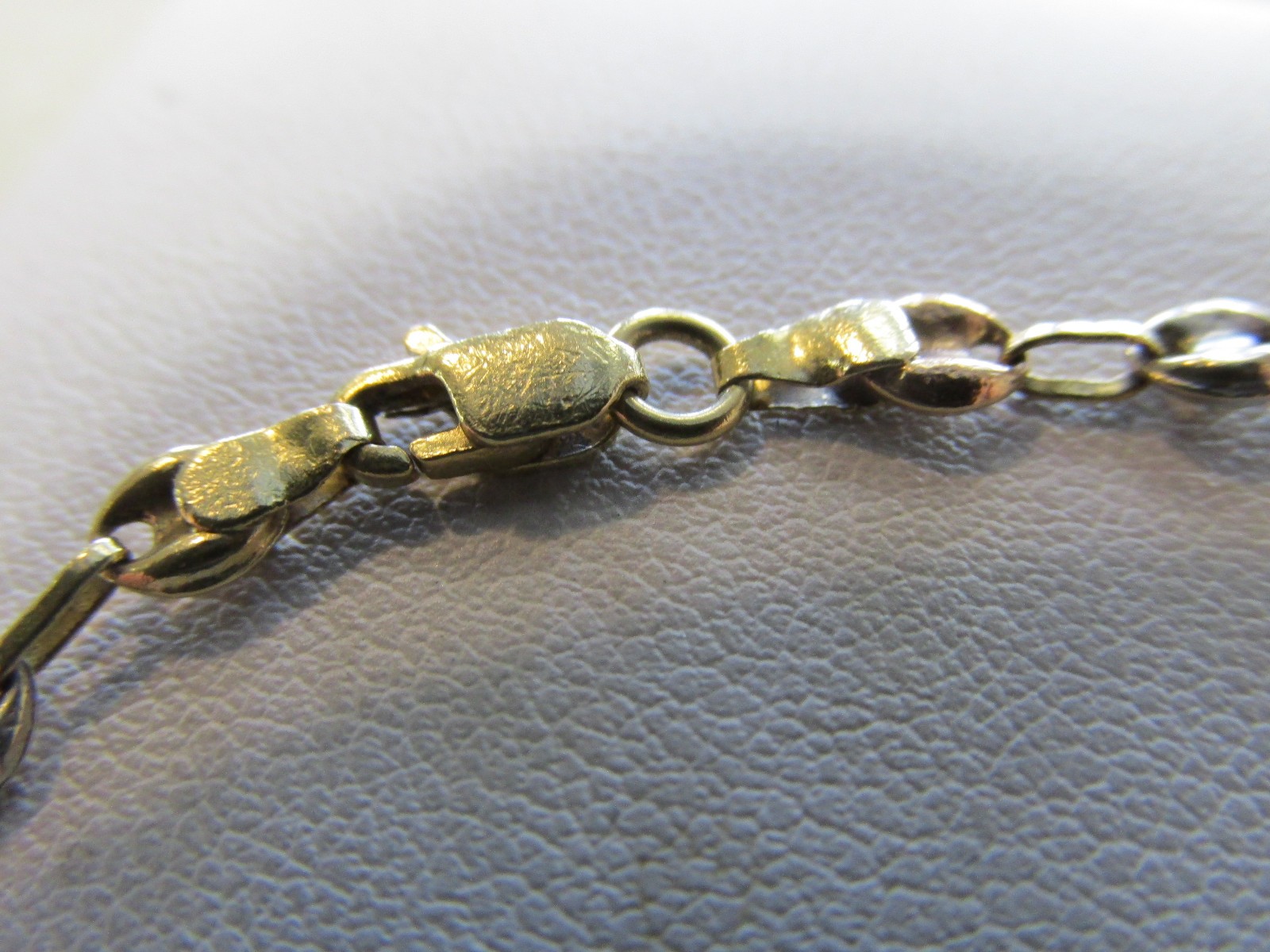 18k Solid Tri Color Gold Anchor Link Necklace 20.5 in. for Him / Her NO RESERVE