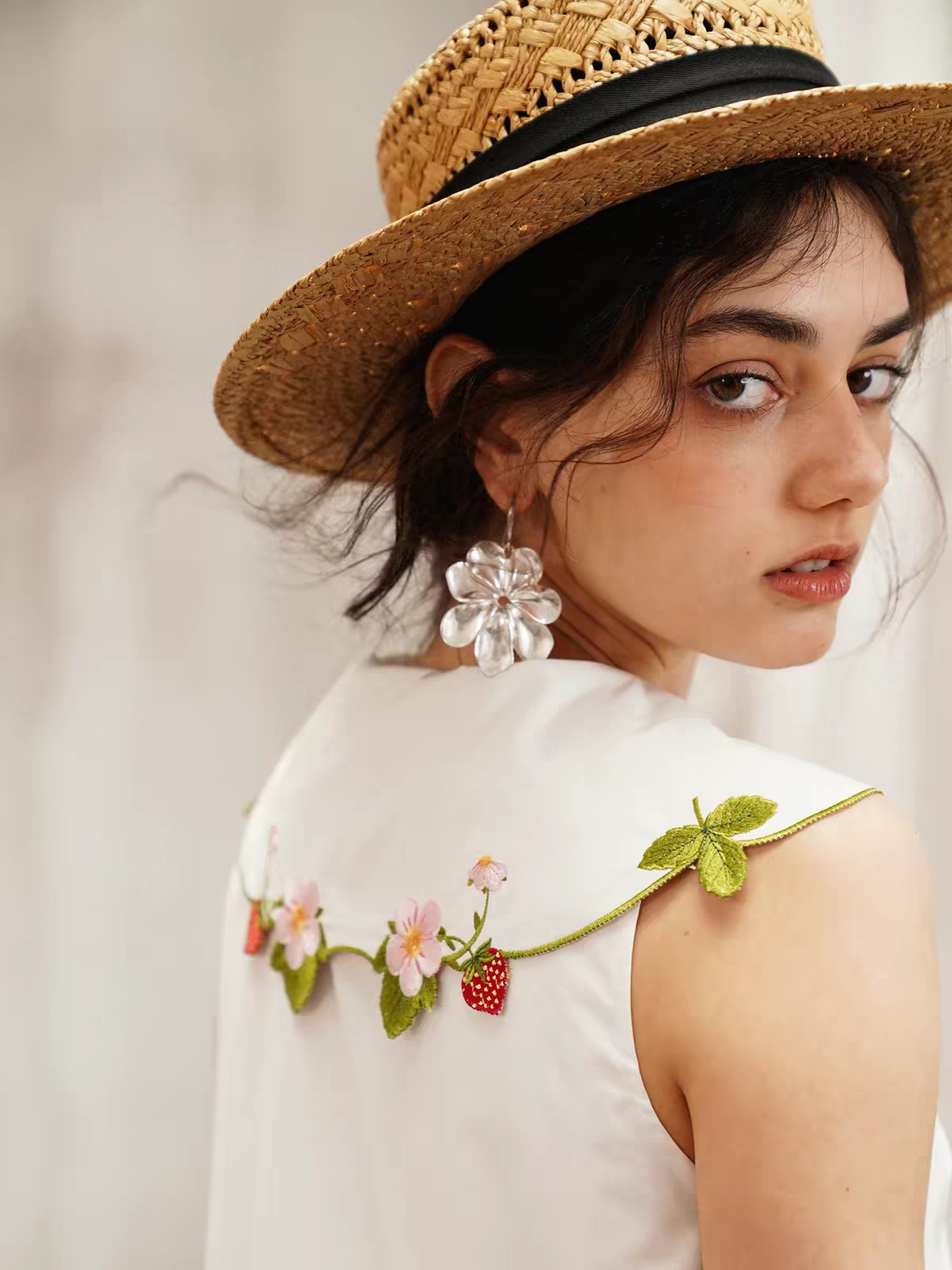 Robert Lee Morris Soho Large Flower Drop Earrings Gold Silver Statement Floral