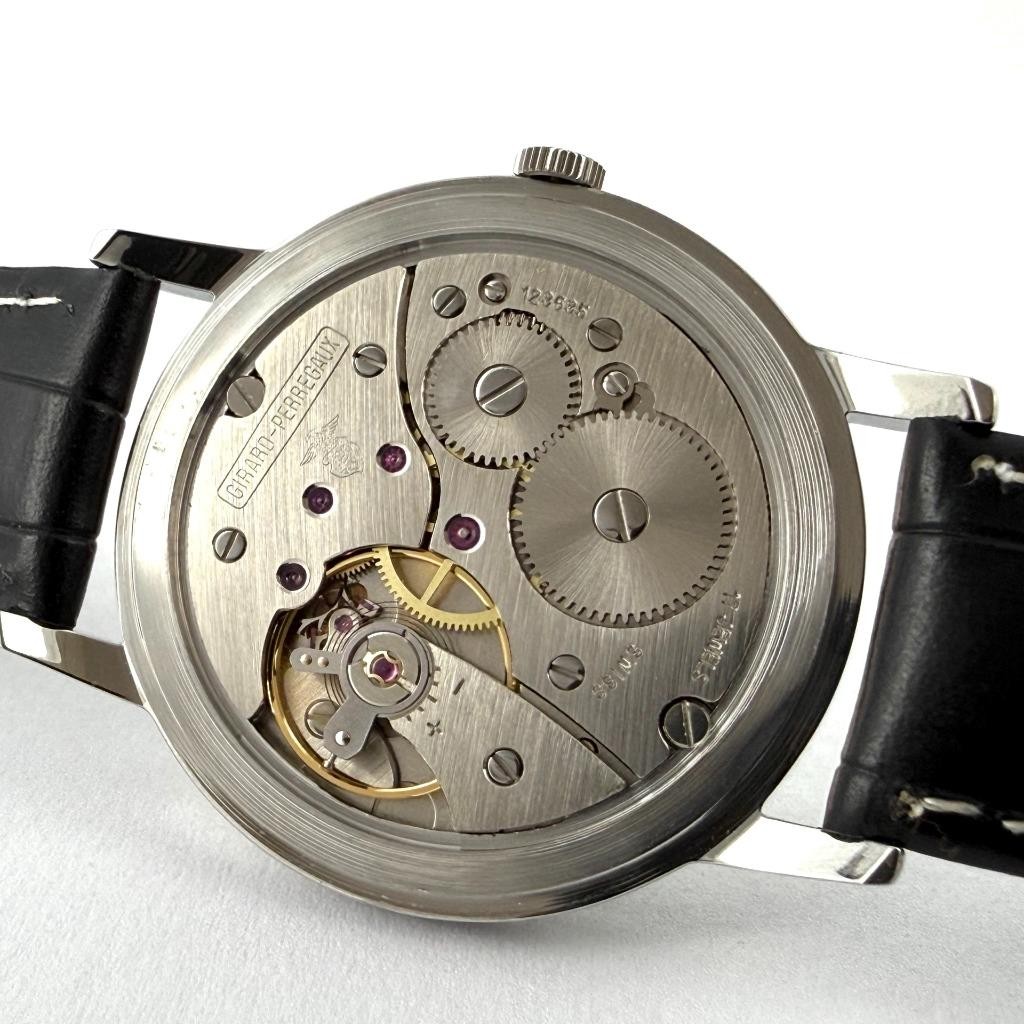NO TARIFFS! MINT VINTAGE GIRARD PERREGAUX ORIGINAL DIAL MANUAL WIND JUMBO GENTS