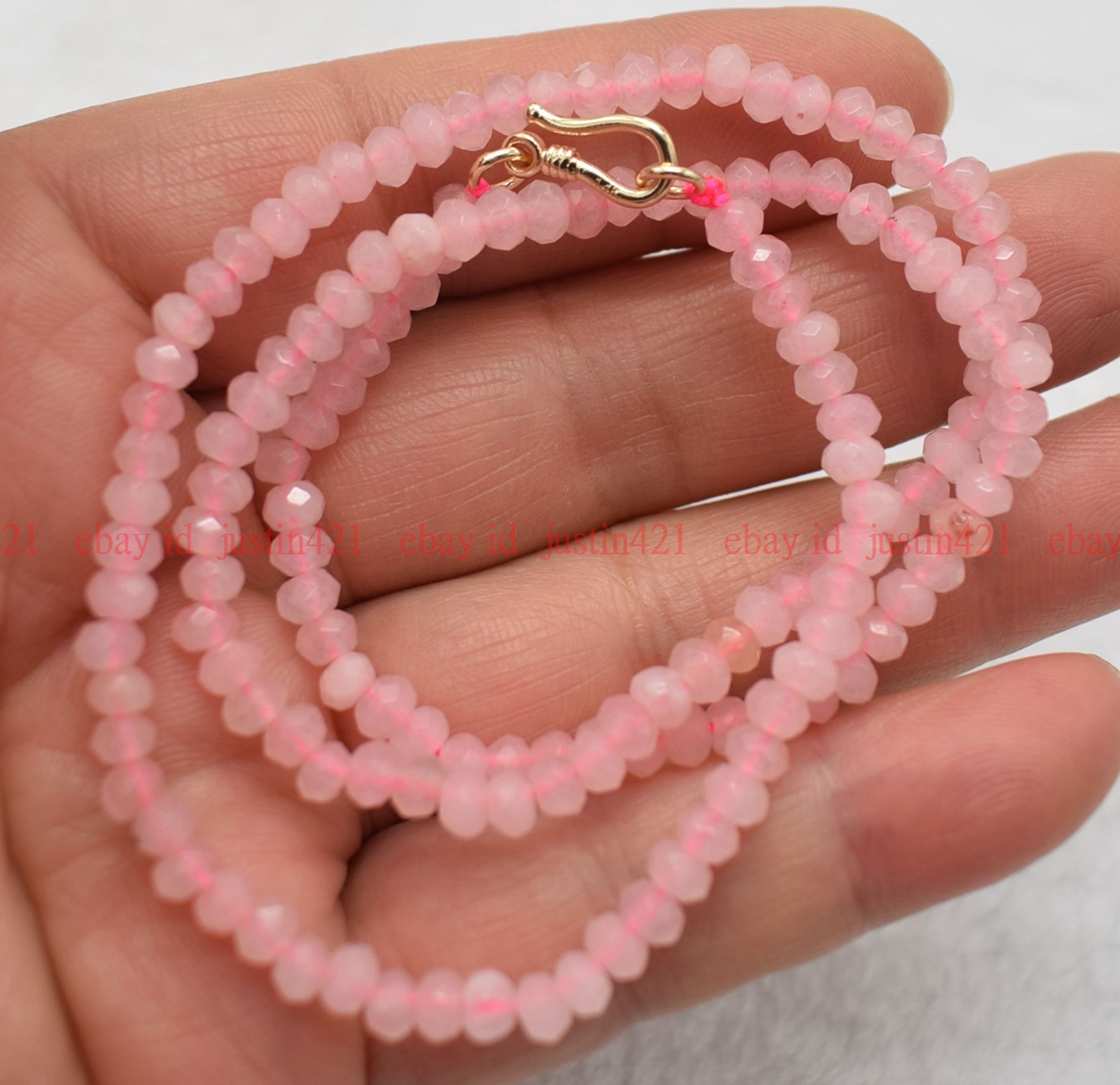 Fashion 2x4mm Multicolor Gemstone Rondelle Gemstone Necklace 16-26″ 14K Clasp