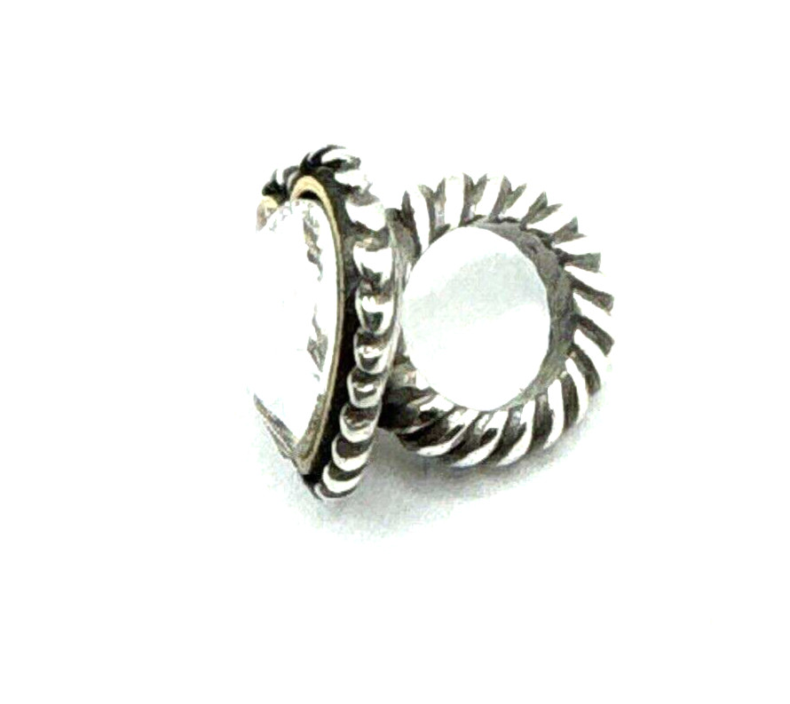 Brighton Corina Ring Crystal Heart With Gold Outline Love Spacer Bead