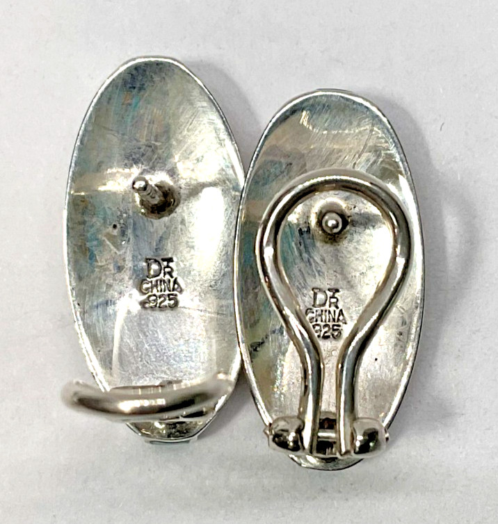 Jay King Interchangeable Sterling Silver Turquoise Onyx Mother Of Pearl Earrings