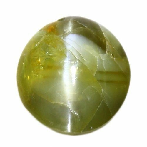 3.980 CT VERY VERY RARE NATURAL GREEN COLOR CHRYSOBERYL OVAL CAB !!!