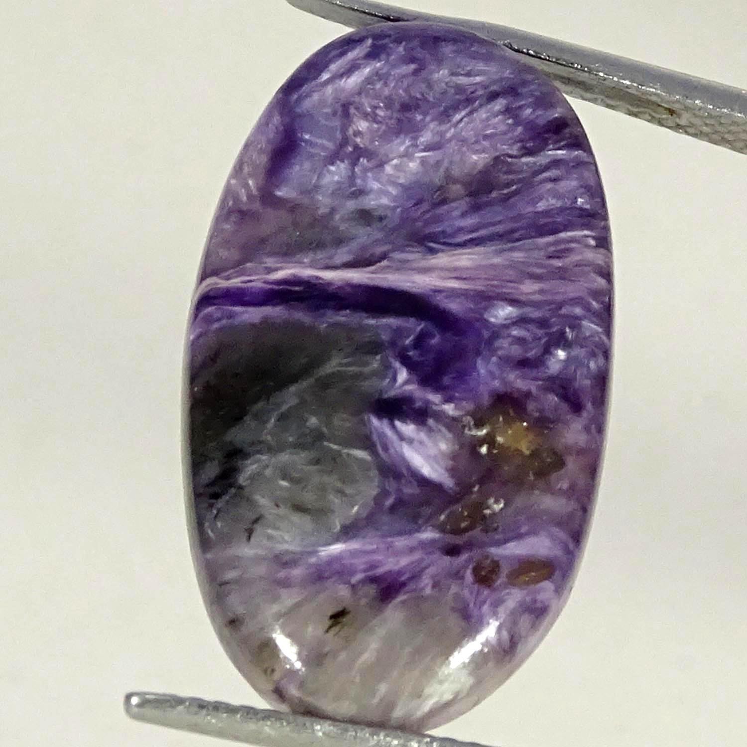13.90Cts 100% Natural Purple Charoite Oval Cabochon Gemstone 13X23X4MM