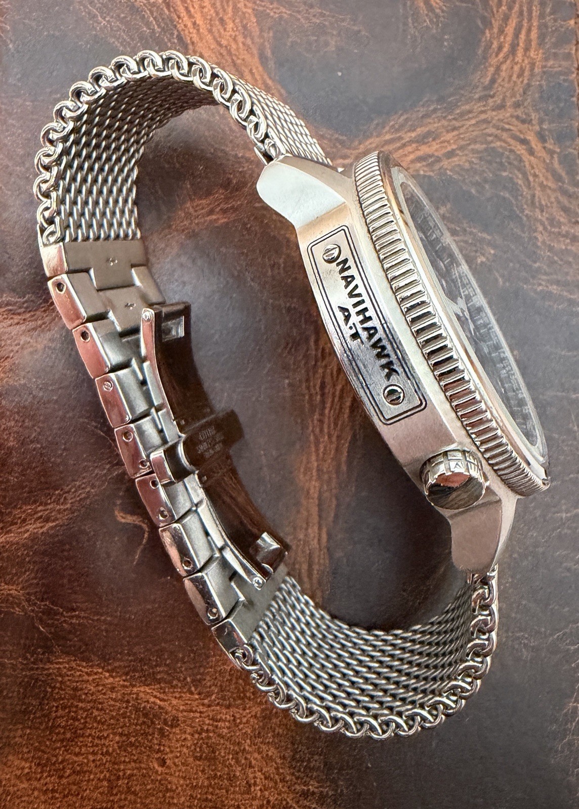 Atomic Pilot Watch Solar Eco-Drive Mesh Bracelet JY8030