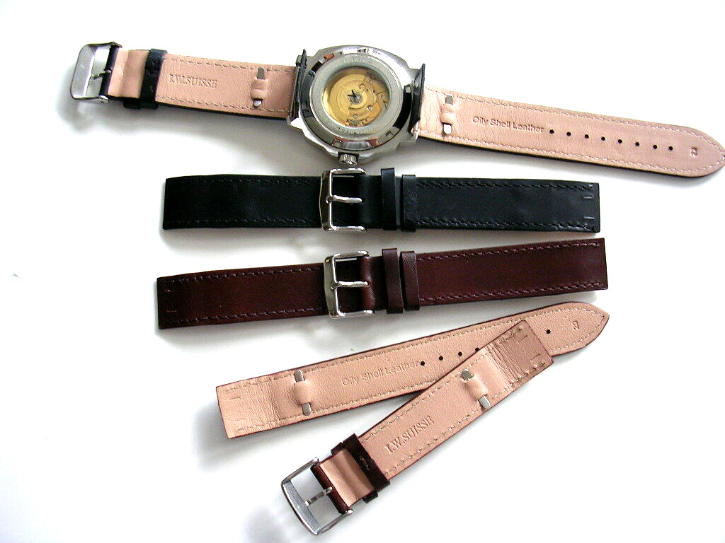 22mm Open End Aviator Pilot Leather watch band IW SUISSE 10 12 14 16 18 19 20 24