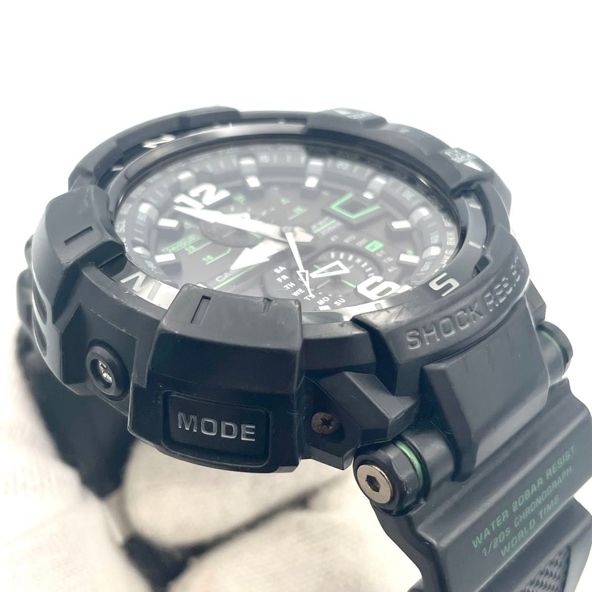 CASIO G SHOCK Watch Sky Cockpit Gravity Master Green GW A1100 1A3JF Working