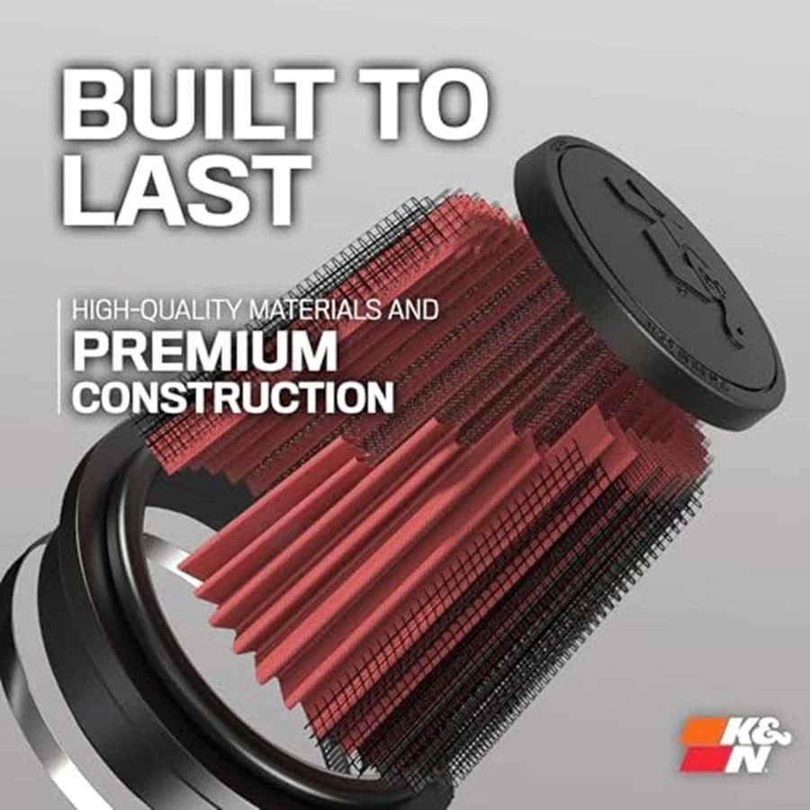 K&N High-Flow Original Lifetime Universal Clamp-On Air Filter: High Performance,