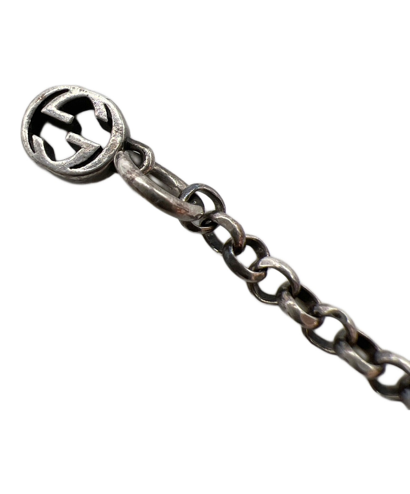 Gucci Double G Key Bracelet Silver 925 Lobster Clasp 17cm 6.6in Womens 770723
