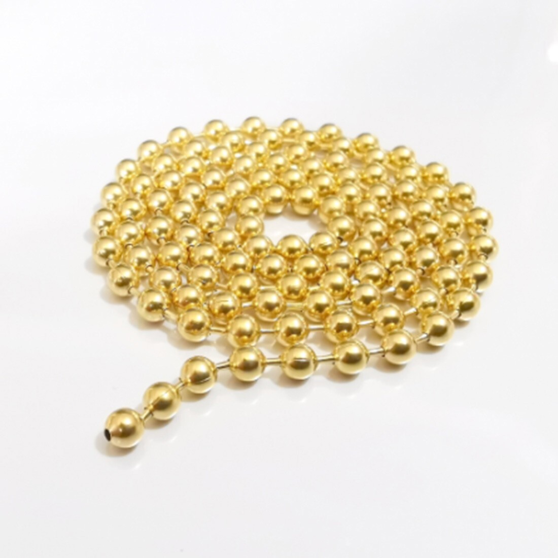 1.5-12mm Wholesale Stainless Steel Gold Bead Ball Chain Necklace Unisexs Link