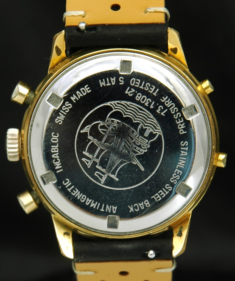 Wakmann Triple Calendar Chronograph Watch Valjoux 730 72c 73.1308.21 Gigandent