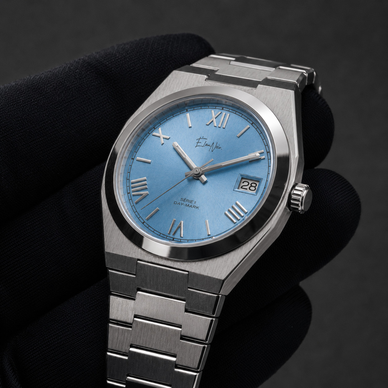 Élan Noir Série I Lagoon Blue 39mm Automatic NH35 Sapphire Crystal Steel Watch