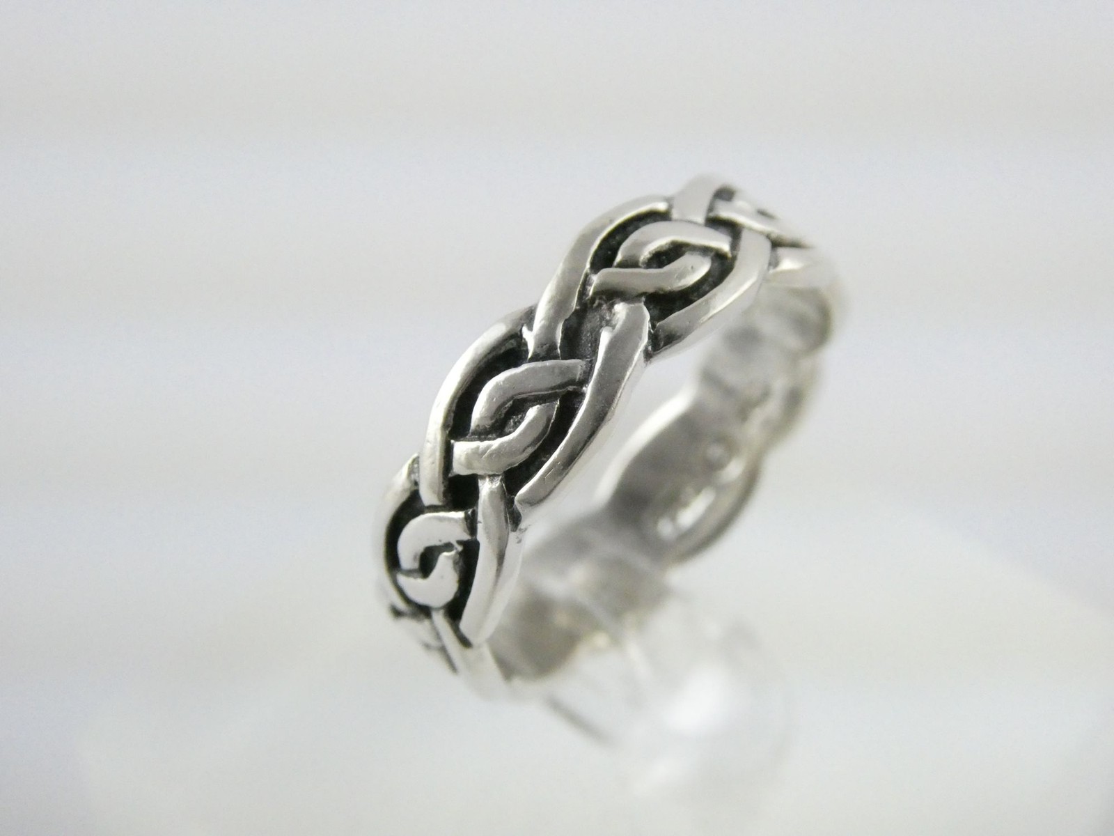 Peter Stone PSCL Sterling Silver Celtic Knot Band Ring 925 Size 9.25 4.3g