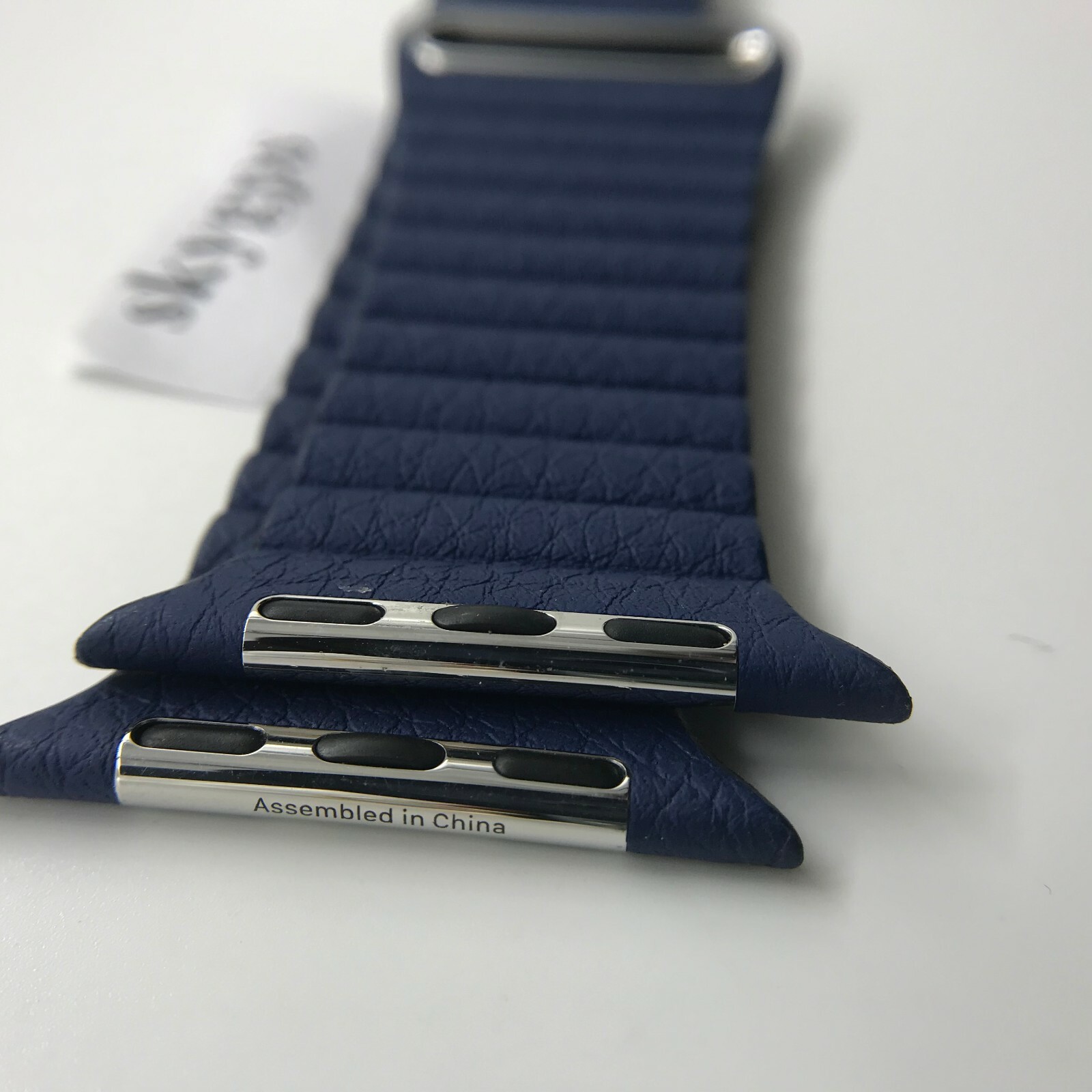 Original Apple Watch Series7 Leather Loop Band 42mm 44MM Bright Blue Large Strap