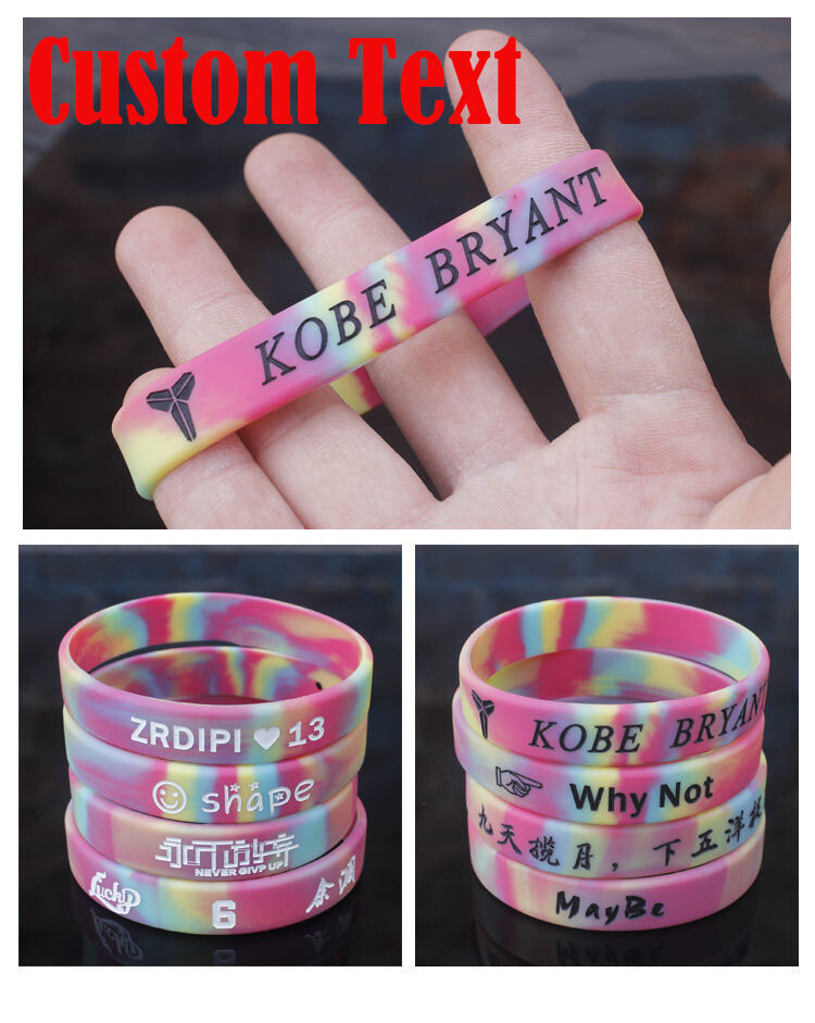 2pcs Custom Classic Silicone Wristbands – Personalized Rubber Bracelets