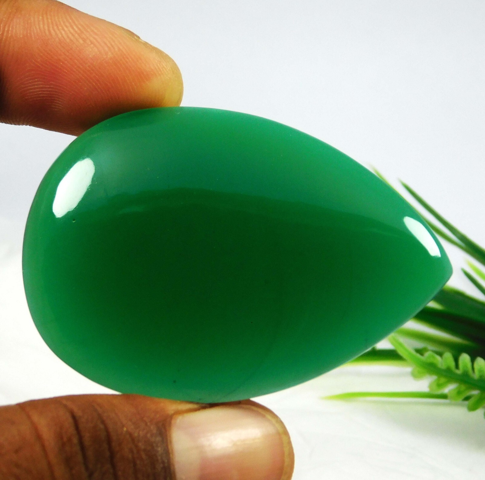 97.70 Ct Natural Green Onyx Sulemani Hakik Loose Gemstone For Jewelry Making