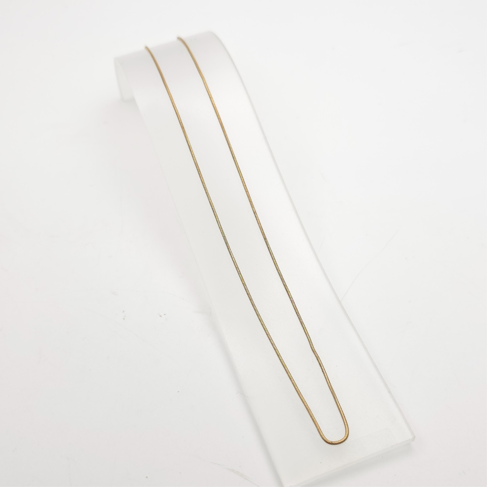 9ct Yellow Gold Vintage Round Snake Chain – 18″ Inch / 46cm