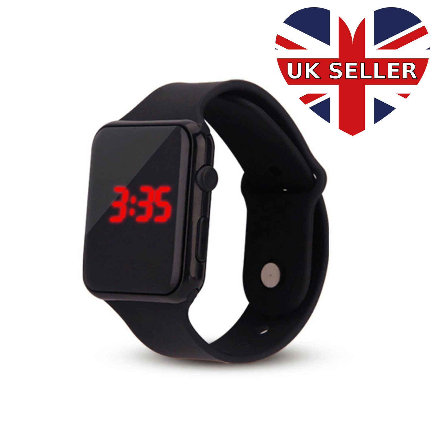 70s Retro Style Red LED Digital Watch – Unisex for Men, Women, Boys, Girls