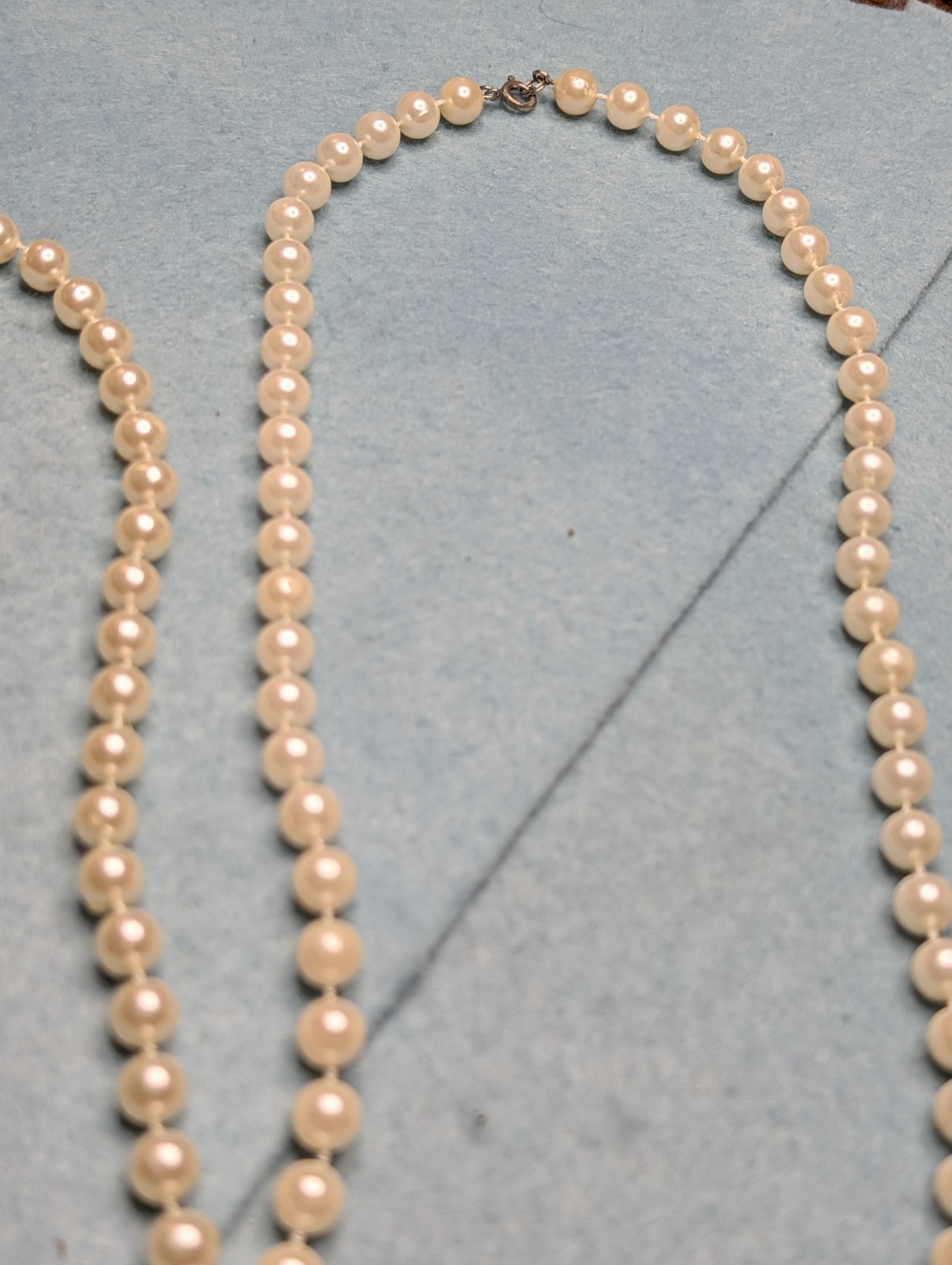 Two Elegant Strands of Classic Fashion White And Off White Faux Pearls