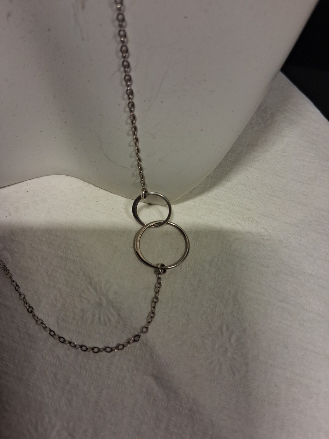 ​Authentic Effy 925 Sterling Silver 16″ Interlocking Circle Necklace 2.4g