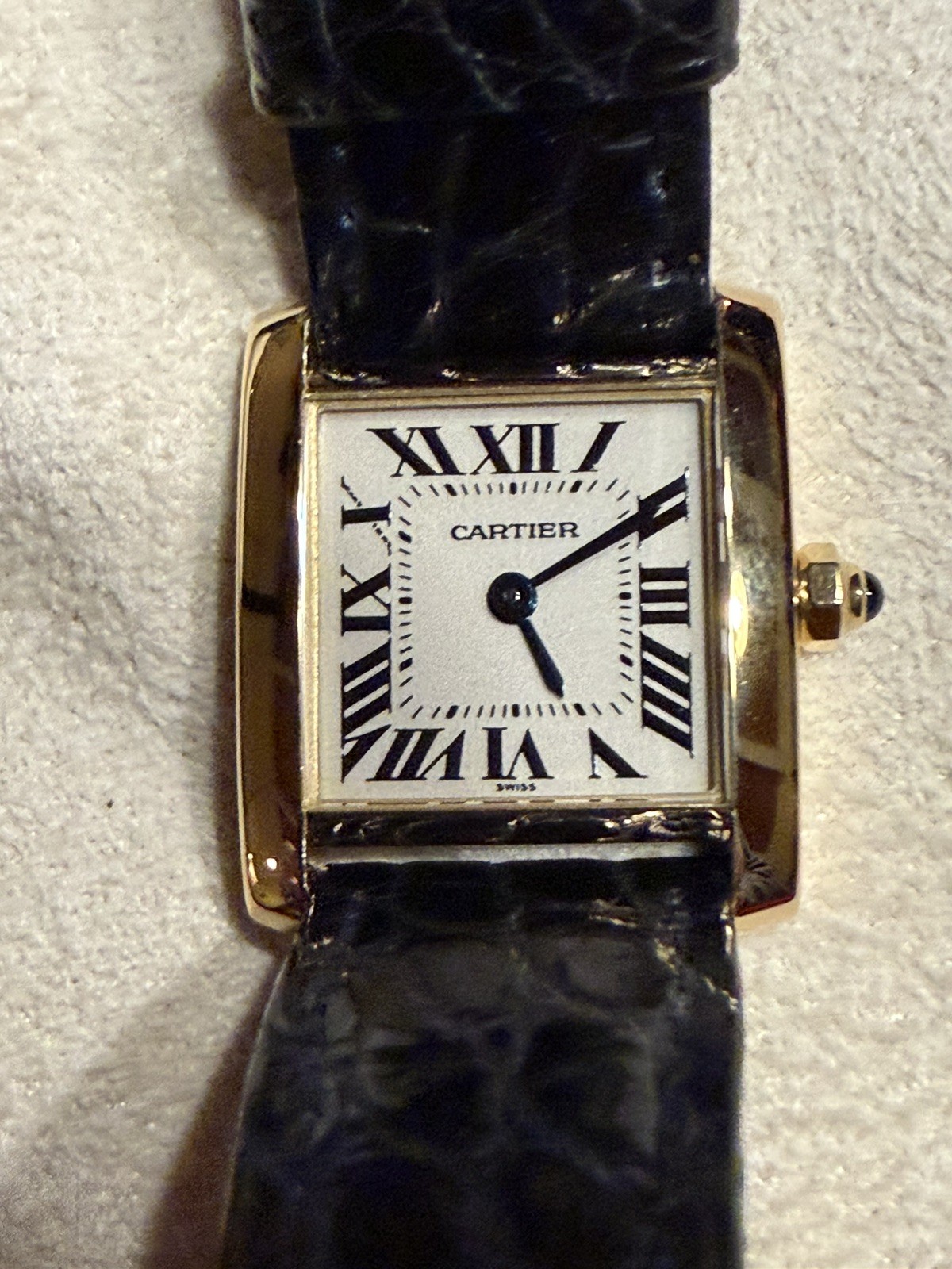 Cartier Tank Francaise Small W5000256 18K Yellow Gold Ladies Watch