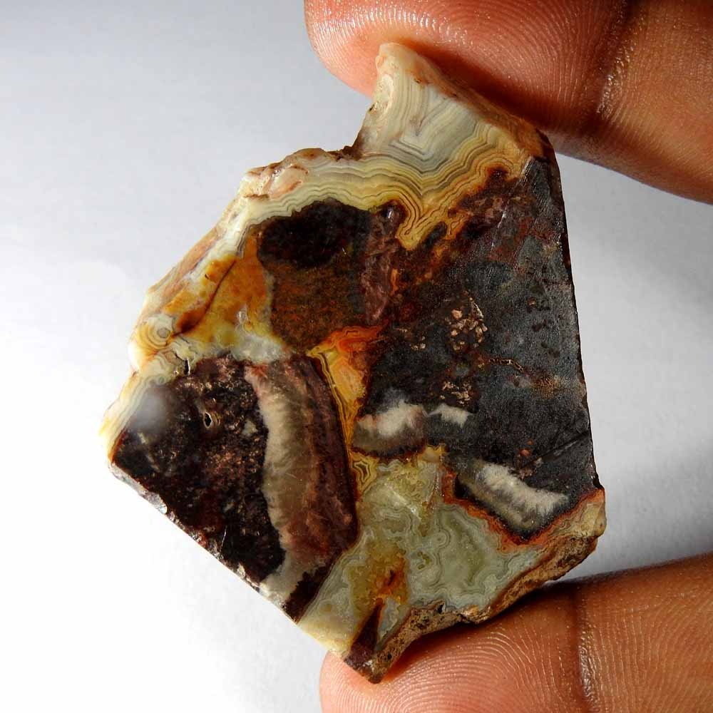110.35 Ct Natural Crazy Lace Agate Fancy Rough 51x43x5 Loose Gemstone