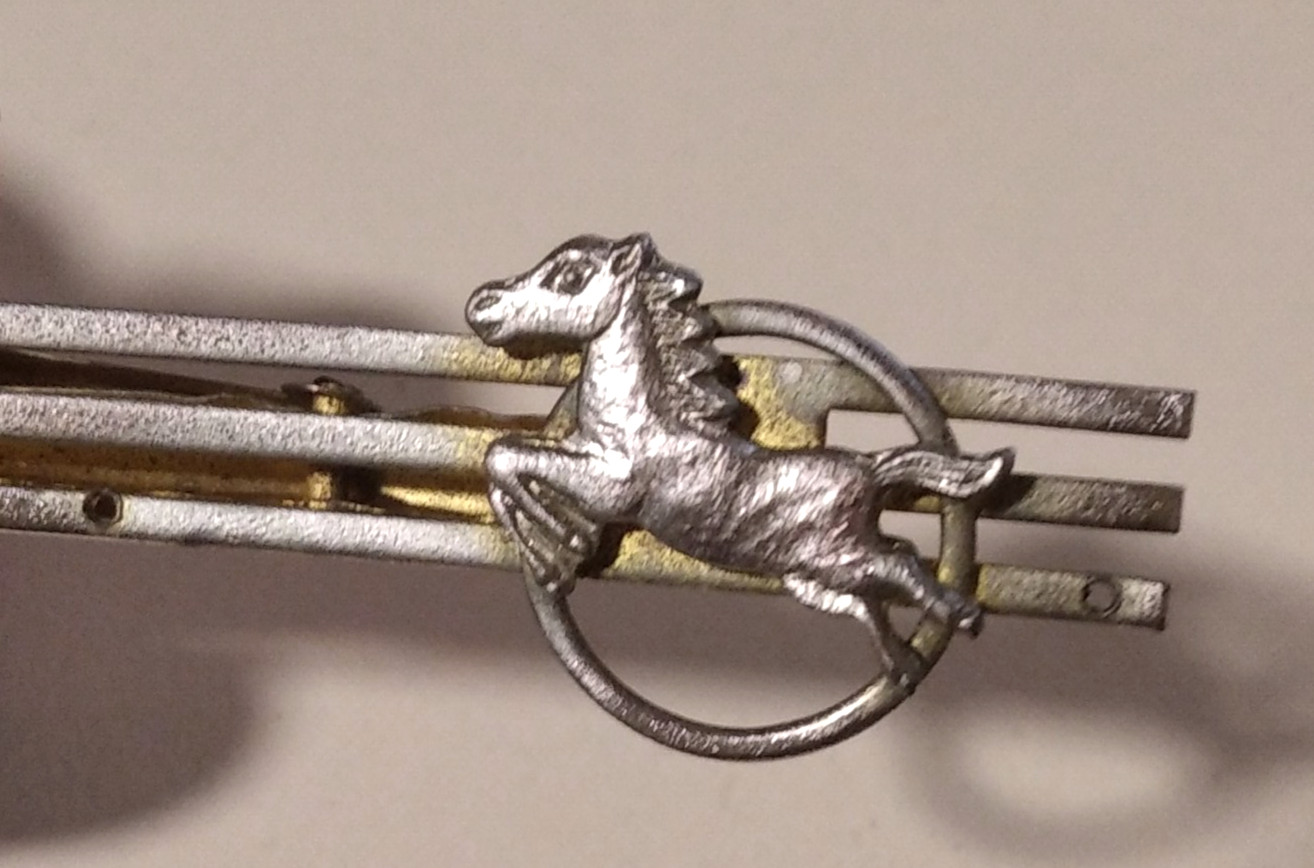 Vintage Tie Bar Tie Clip Horse USSR Ukraine Soviet 1950s