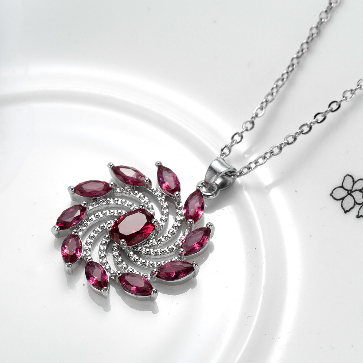 Hot Wheels Stainless Steel Necklace Jewelry Zircon Pendant Sweater Chain #10338