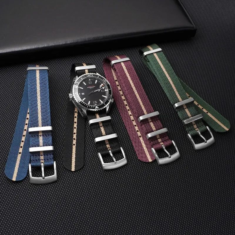 Soft Nylon Watch Strap for Omega Seamaster 007 Canvas 20mm 22mm Replacement Band