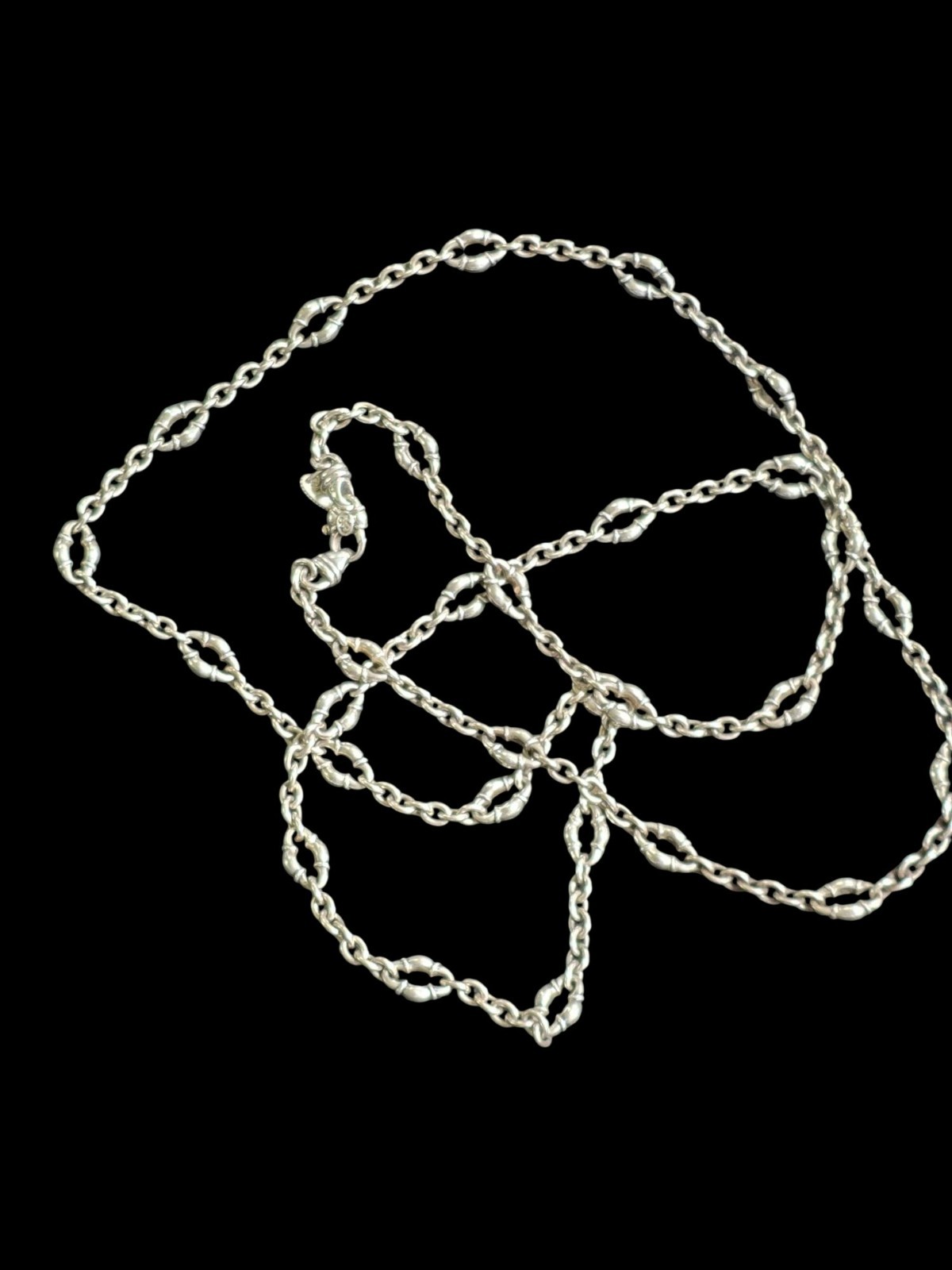 Scott Kay .925 Sterling Silver Bolo Chain Link Necklace w Amethyst 35″ 47.8g