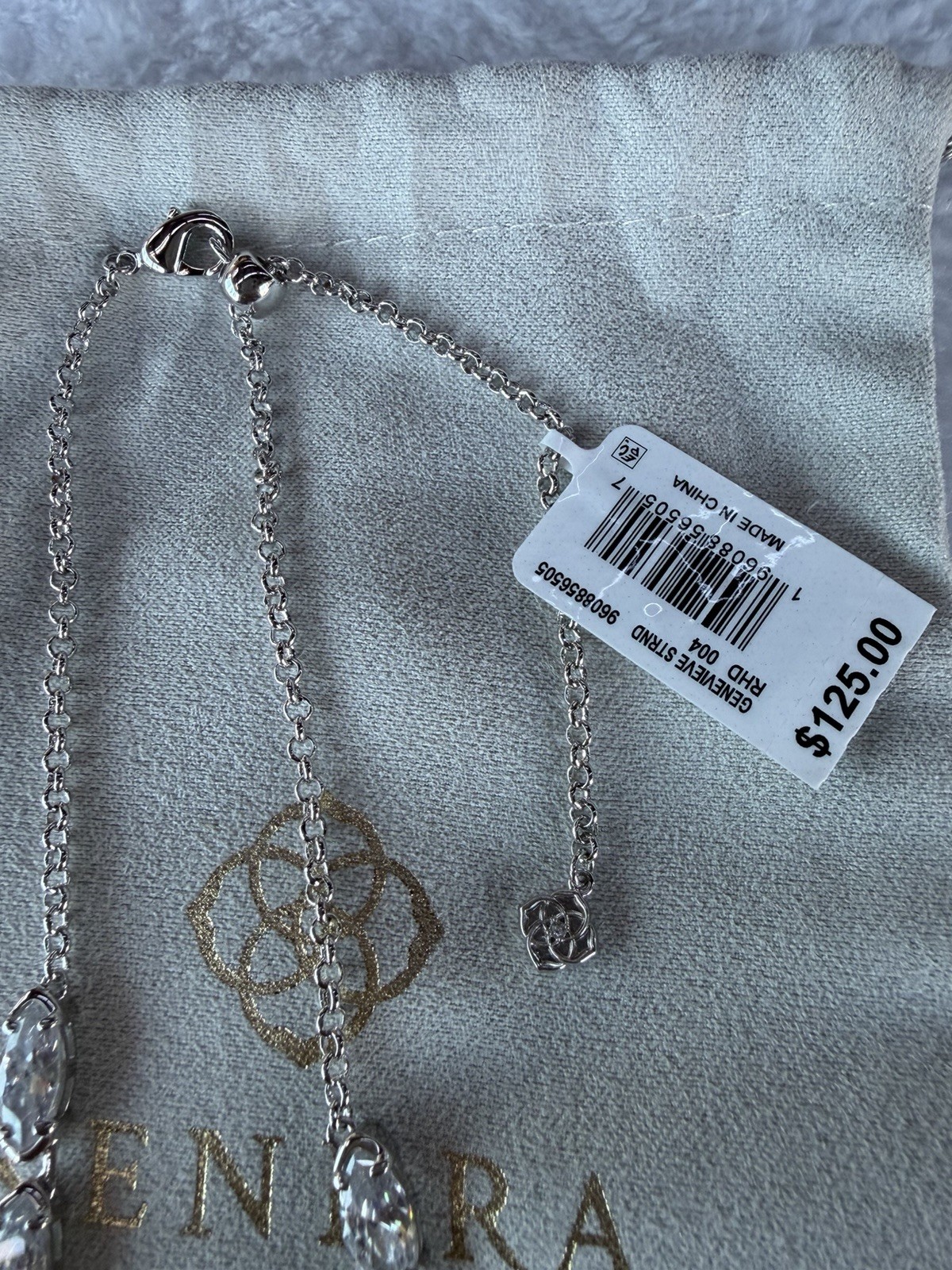Kendra Scott Genevieve Strand Necklace in White Crystal