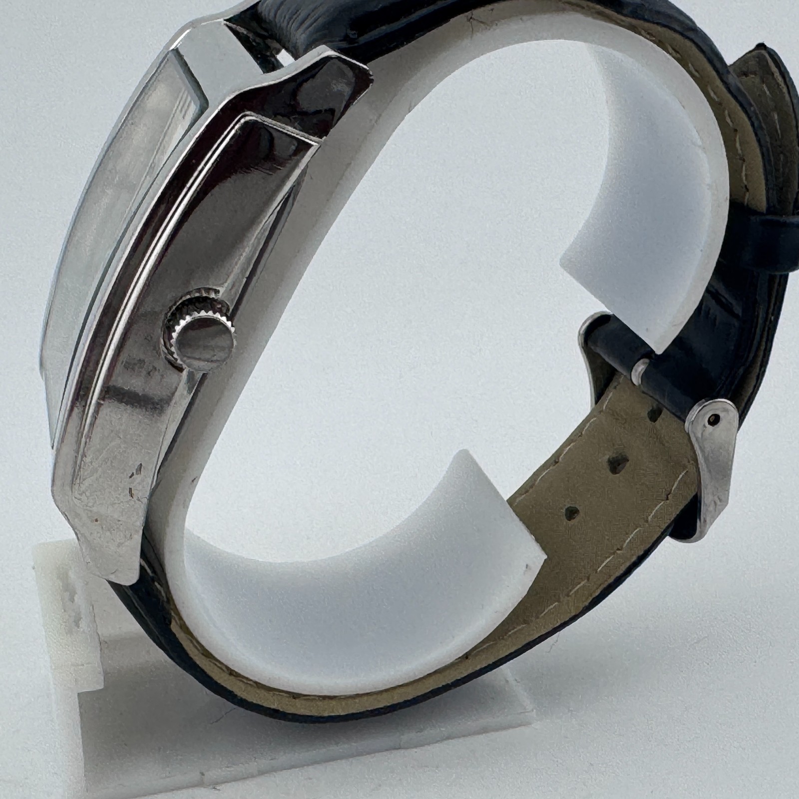 U.S. Polo Assn. Quartz Watch Men Silver Black Rectangle Date Analog New Battery