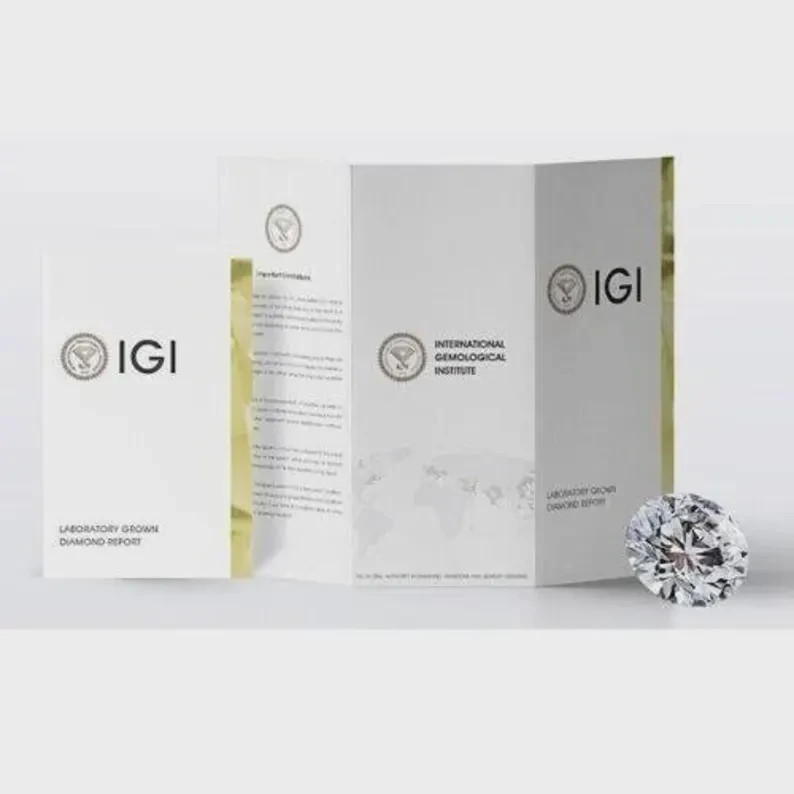 IGI 2 Ct Radiant F-VS1 Lab Grown Diamond Women Engagement Ring 14K Yellow Gold