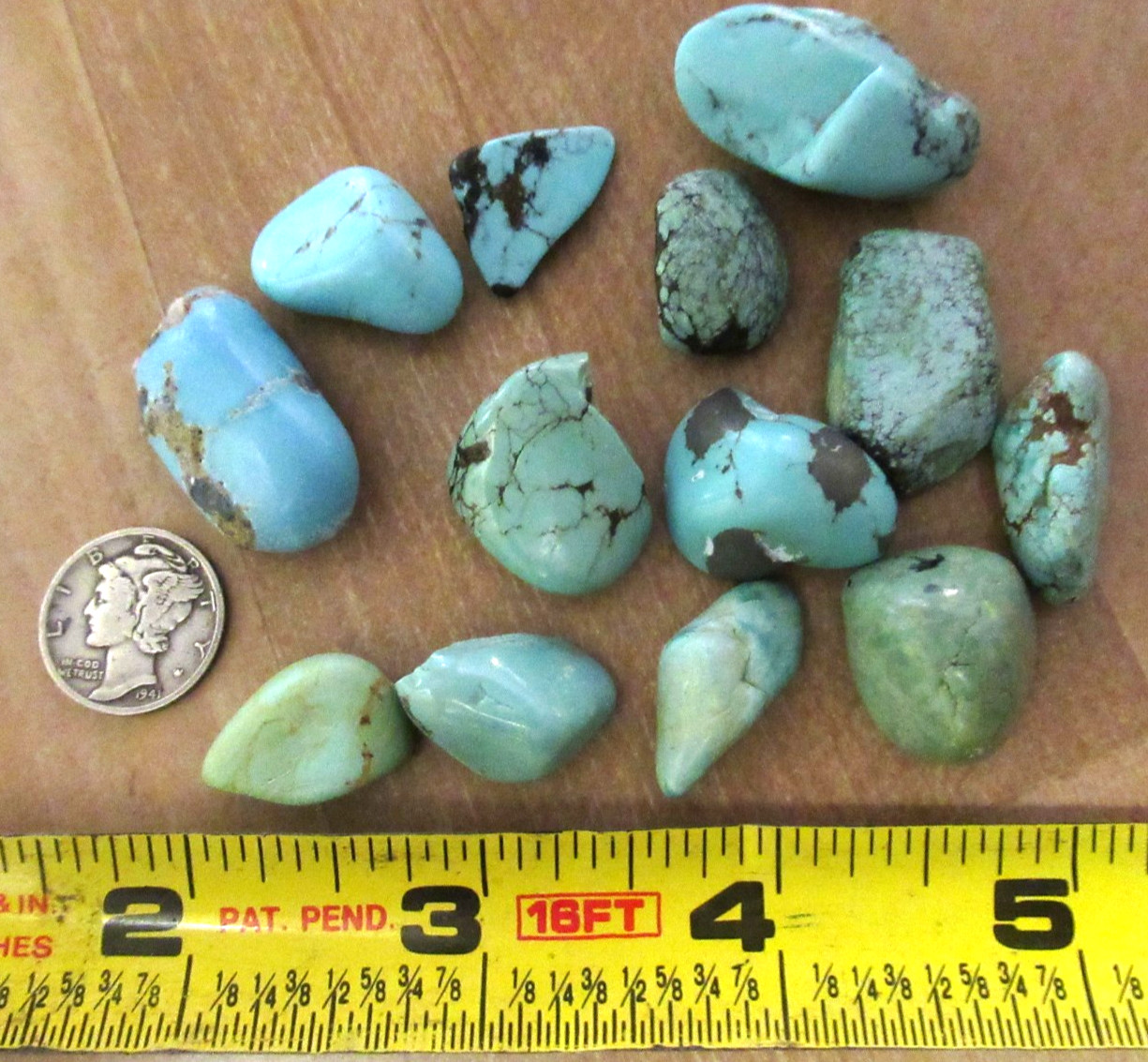 KINGMAN TURQUOISE NUGGETS 19mm X 13mm TO 29mm X 16mm STABILIZED 225TCW #885