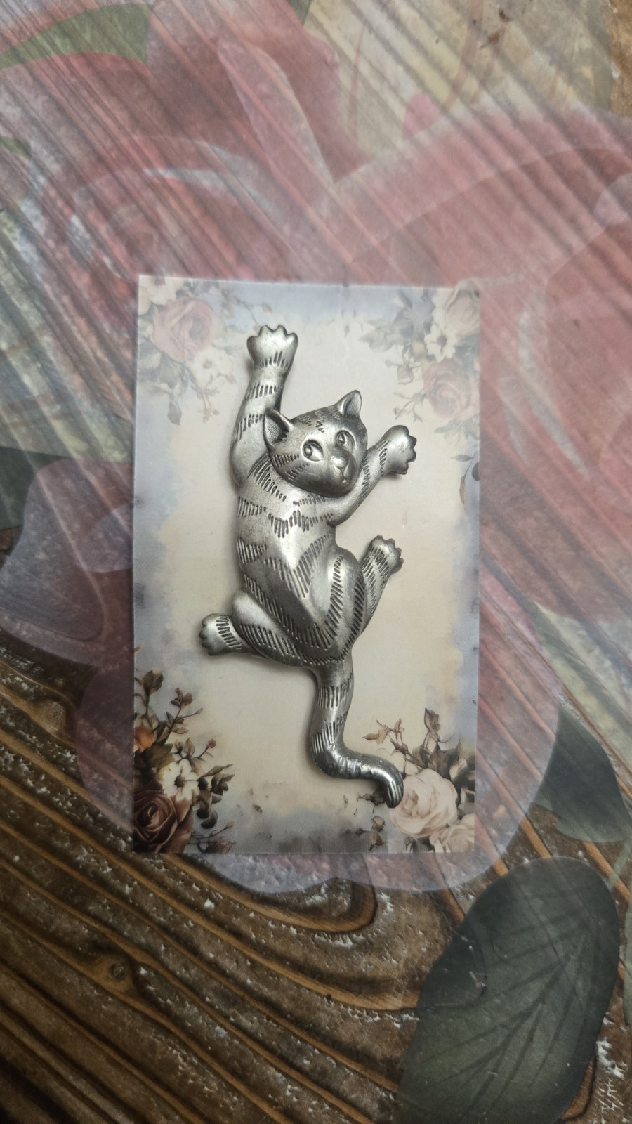 Vintage JJ Jonette 1988 Cat Brooch