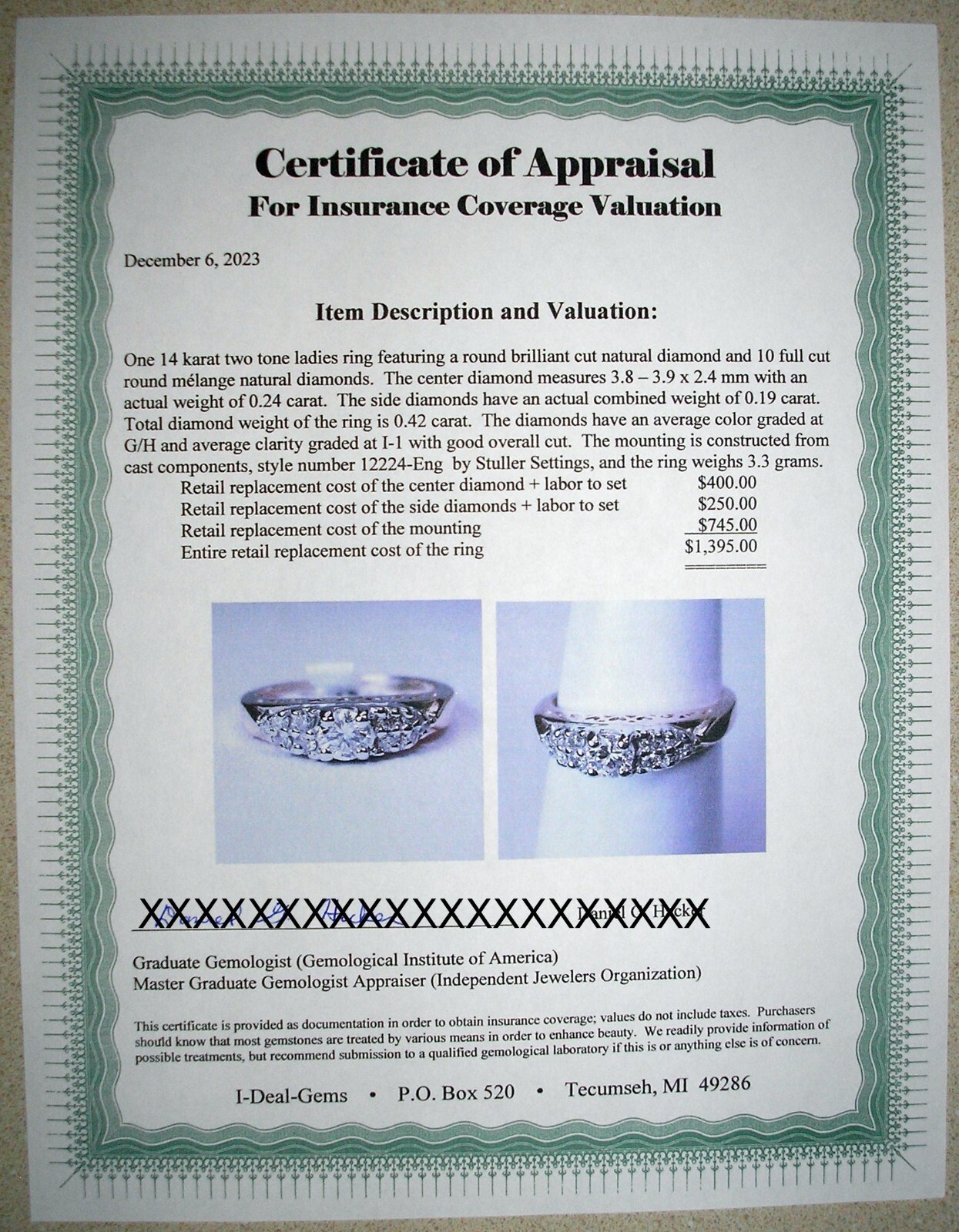 0.24 ct Round 0.43 cttw Natural Diamonds 14K Two-Tone Gold Ring Was $1,395 Video