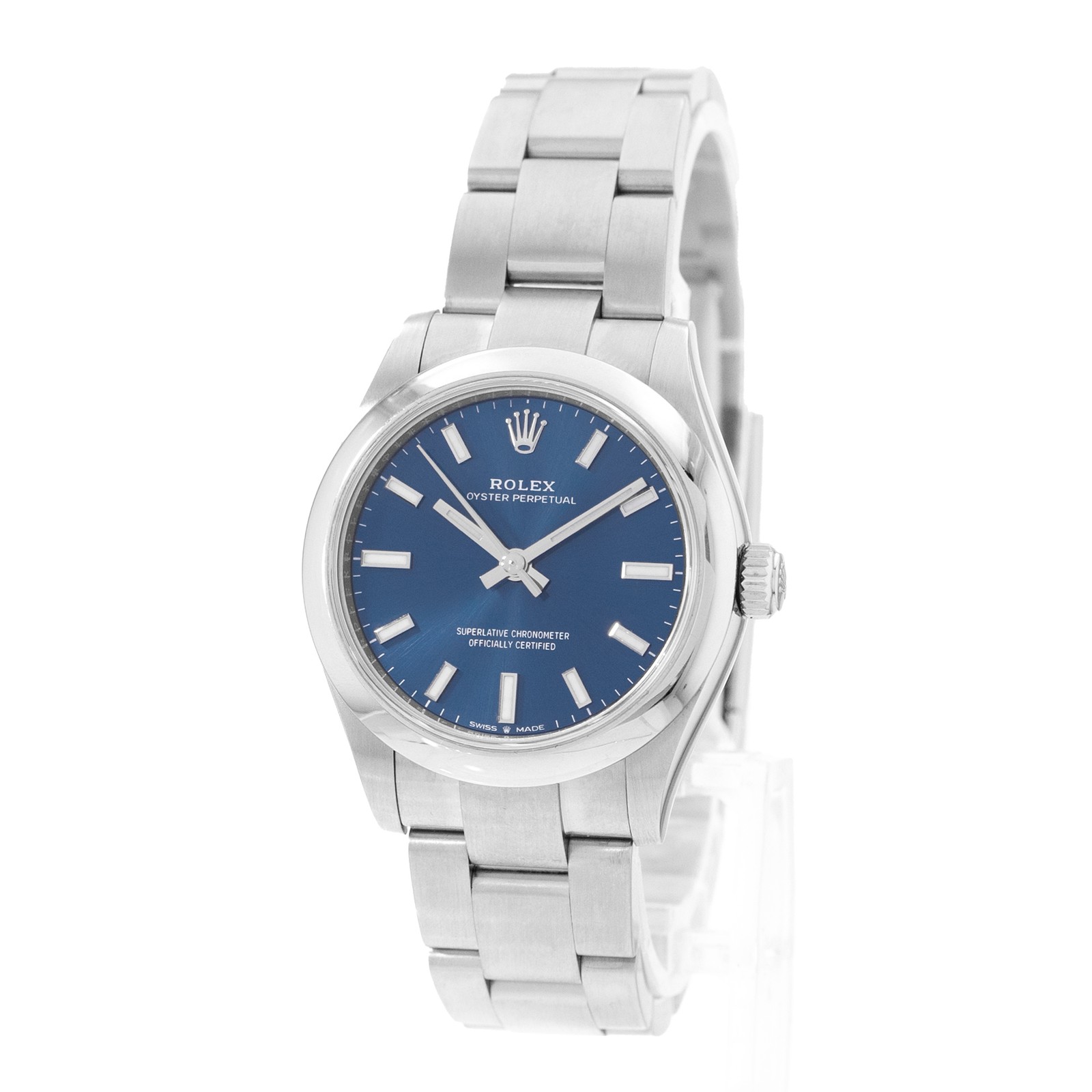 Rolex Oyster Perpetual 31 277200 Blue Dial Steel Automatic Mens Watch Card