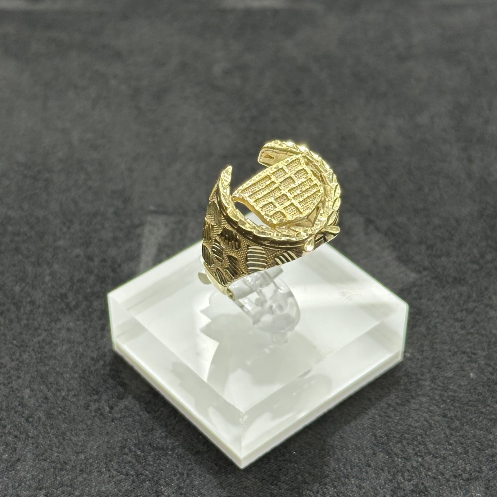 Real Gold 10k Gold Cadillac Ring ANY SIZE
