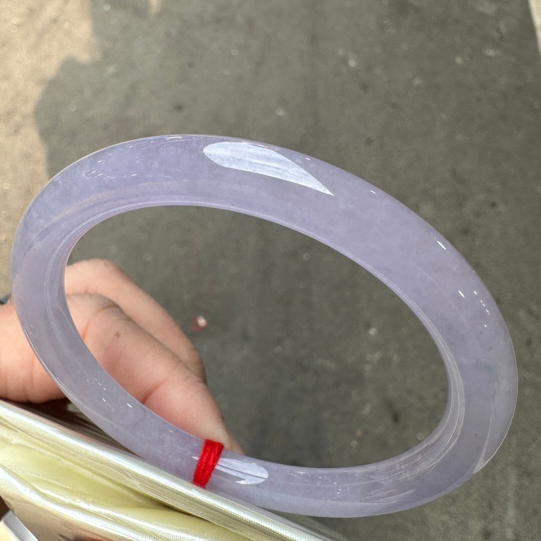 Nature ice Lavender&Purple Myanmar Jade jadeite bracelets Bangle 53mm
