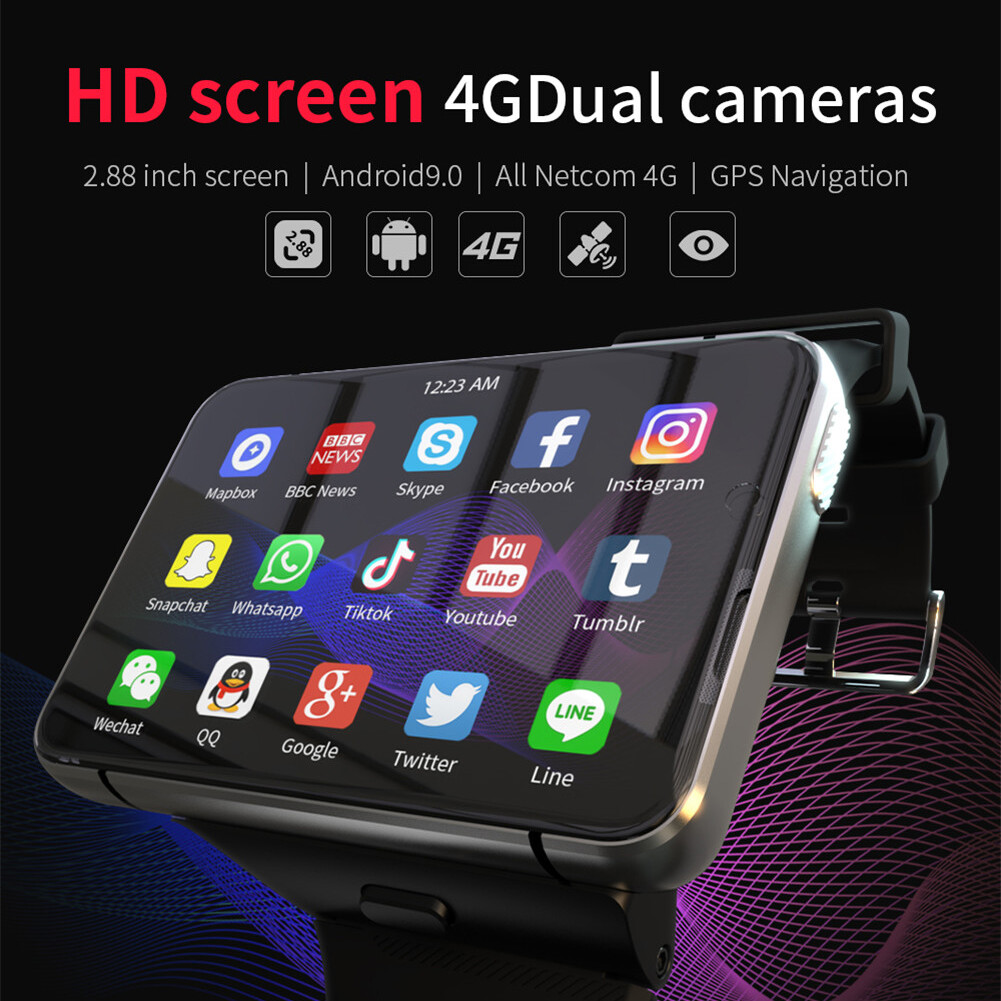 Big Screen Android 4G Smart Watch Smartwatch Dual Camera WiFi RAM 4G ROM 64G