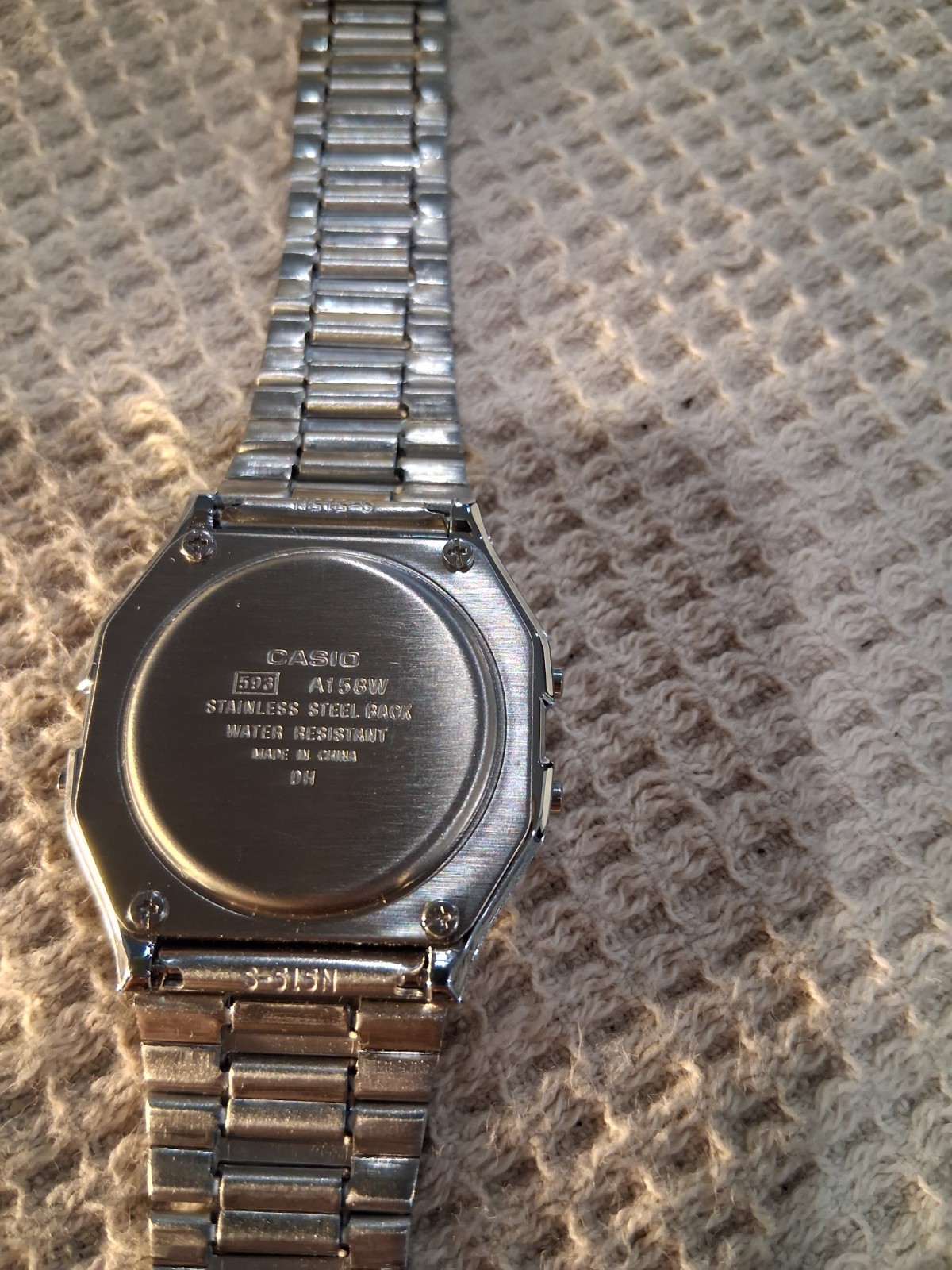 Vintage Casio Digital Watch 593 A158W, Great Condition, Stainless Steel